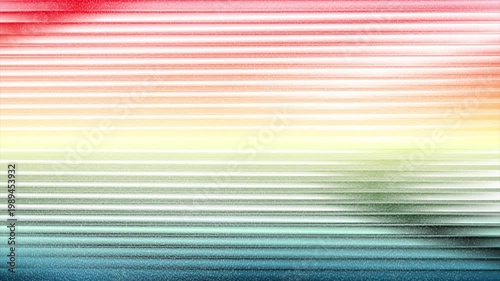 Vibrant background featuring colorful rainbow gradient through fluted ribbed glass effect with horizontal lines. Geometrical grainy motion design. Seamless loop. Video animation Ultra HD 4K 3840x2160
