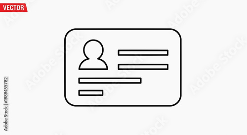 An illustration of a person's identification card on a plain background