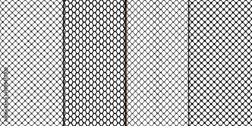 Close up of black netting with a repeating diamond shaped mesh pattern