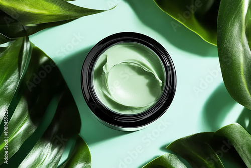 Natural Moisturizing Cream with Tropical Leaves