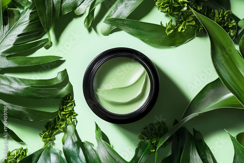 Natural Moisturizing Cream with Tropical Leaves