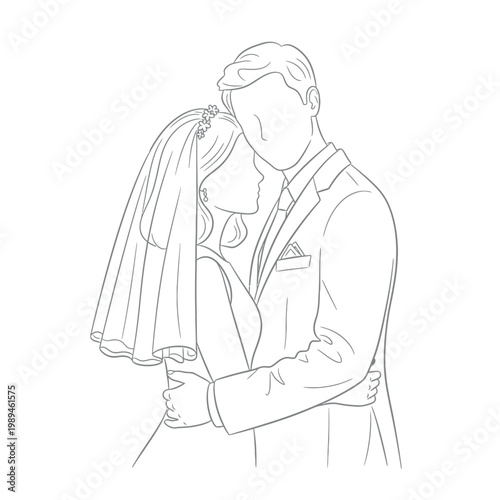 Sketch of a man comforting a woman showing emotional support and connection