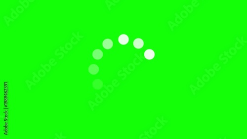 Simple Loading Circle Animation Green Background
