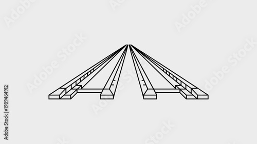 Elevated magnetic levitation rail segment – Ideal for high-speed train tech, logistics, or sustainable infrastructure themes.