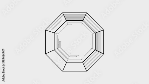 Faceted solar glass technological mark – Ideal for advanced materials science, sustainable architecture, or solar innovation logos.
