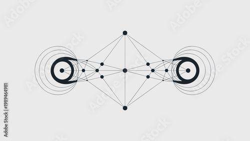 Concentric quantum bit network web – Suitable for supercomputing, neural network research, or technical data visualization.