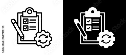 Transformation Plan whiteblack icon