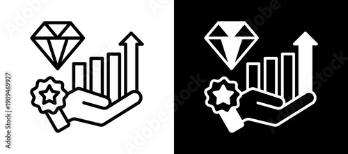 Value Creation whiteblack icon