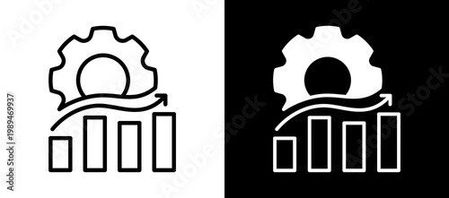 Operational Improvement whiteblack icon