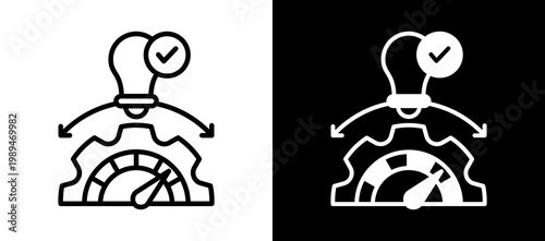 Performance Optimization whiteblack icon