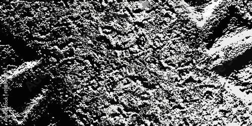 Abstract black and white texture resembling a chaotic fragmented landscape
