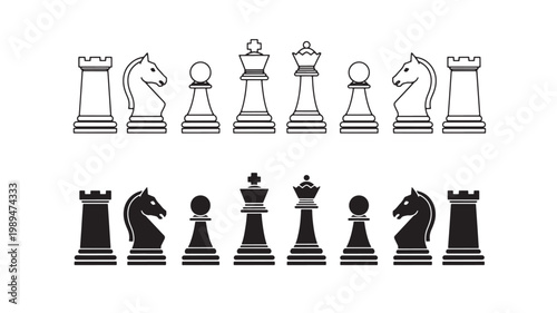 Chess pieces arrangement a classic game of strategy and intellectual pursuit
