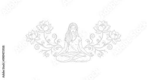 Delicate watercolor floral arrangement a botanical study in soft grays and whites