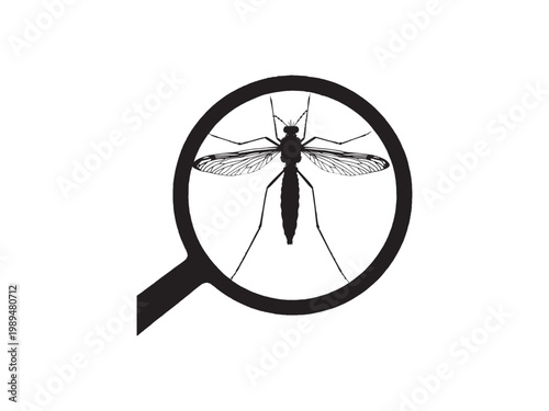 Canvastavla Crane fly viewed through a magnifying glass detailed insect closeup