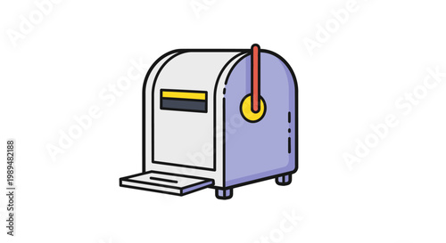 Cartoon illustration of a mailbox