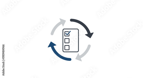 Checkbox with circular arrows icon.