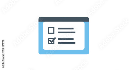 Checklist icon on a screen.