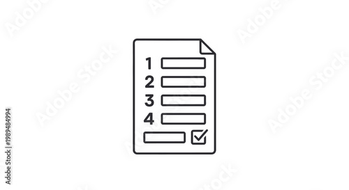 Checklist Document Paper Form Icon.