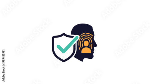 Digital security and human mind concept.