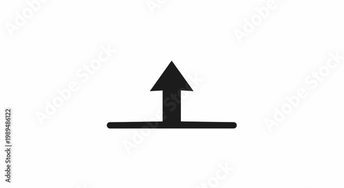 Black Arrow Pointing Up Sign.