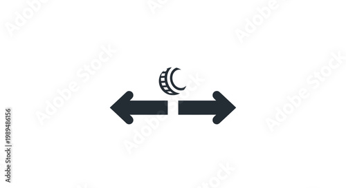 Black arrows with crescent moon symbol.