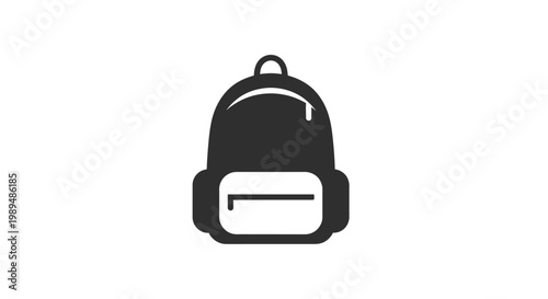 Black Backpack School Travel Bag.