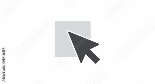 Black computer mouse pointer icon.