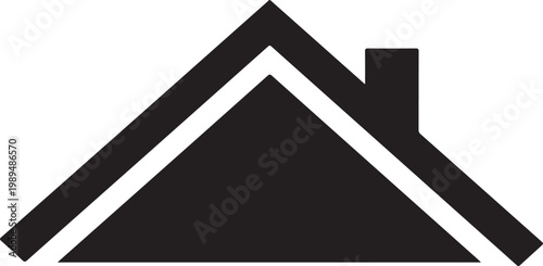 Roof house silhouette vector design for building concept isolated on white background