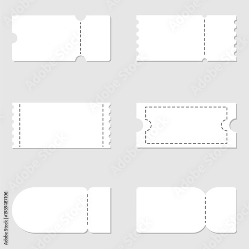 Vector ticket templates