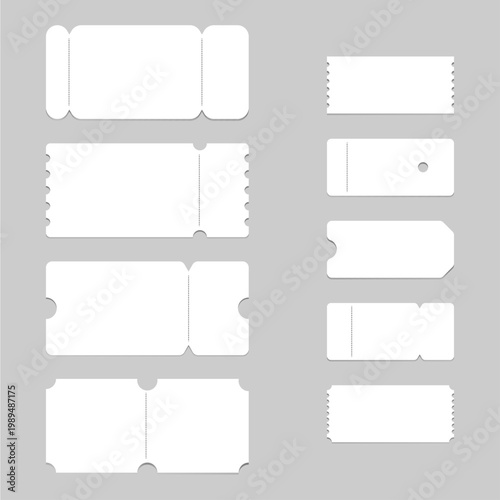 Collection of vector ticket templates