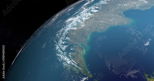 Strait of Magellan from space