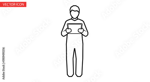 Man holding a tablet device.