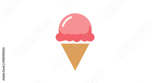 Colorful Ice Cream Cone Dessert Treat.