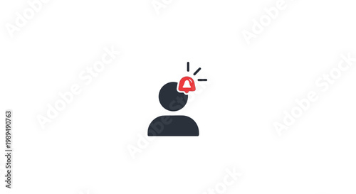 Person with an idea in head.