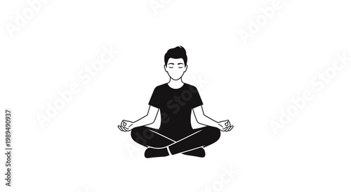 Man sitting in meditation posture.
