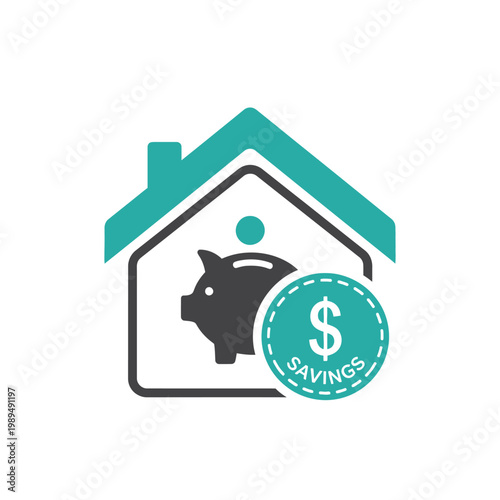 Piggy bank with savings money concept.