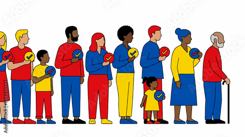 Diverse group of people of all ages and ethnicities holding balls.