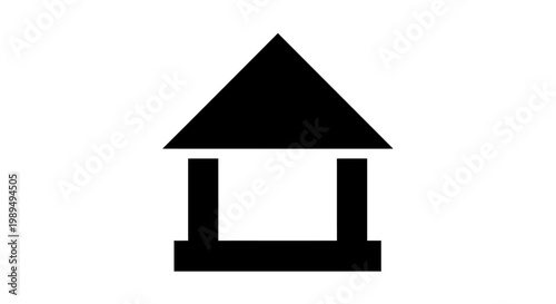 Simple Black House Icon Design.