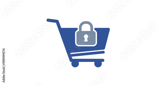 Shopping cart with lock security.