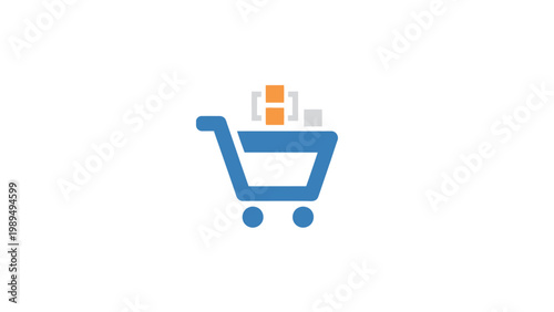 Shopping cart with product items.