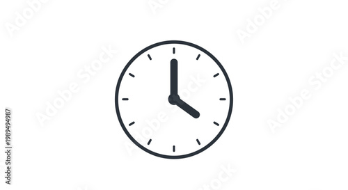 Simple Analog Wall Clock Face.