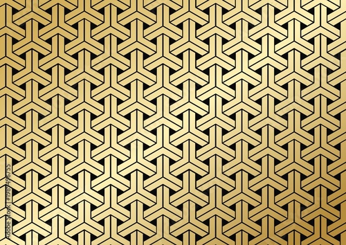 Traditional Japanese Hexagonal Motif - Seamless Geometric Tortoise Shell Background