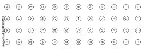Foto Multimedia Control Icon Set