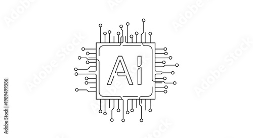 Artificial intelligence technology concept icon.