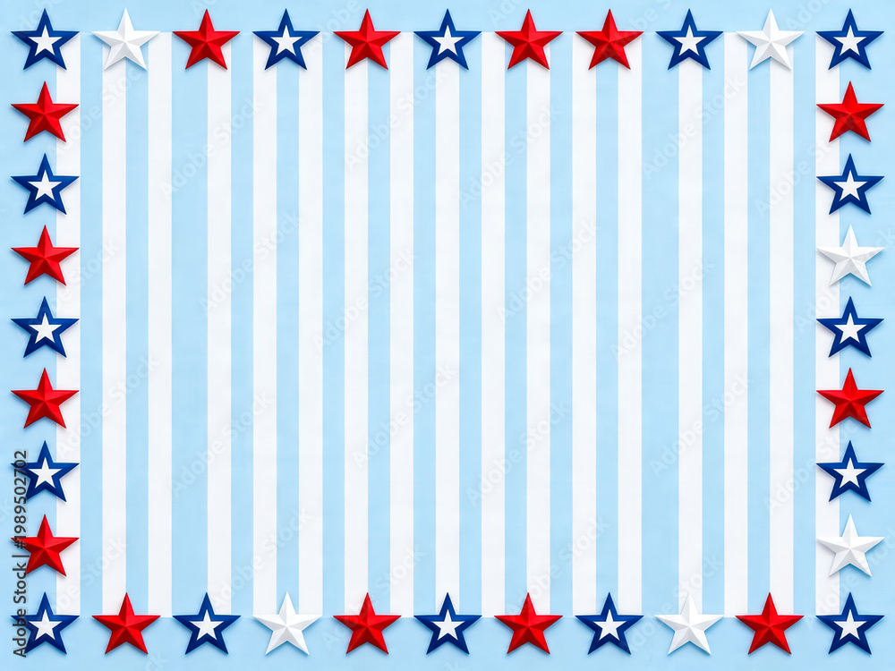 Obraz premium Patriotic Blue White Striped Background with Stars