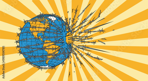 Friendly Santa Claus with glasses pointing up with an empty speech bubble for holiday advice or announcements.