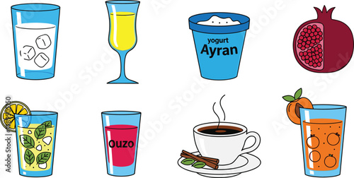 Specialty Coffee Brewing and Barista Equipment Vector Icon Set Featuring Hand Grinder Pour Over Gooseneck Kettle French Press Espresso Tamper and Cold Brew