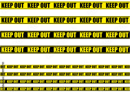 立入禁止標識テープの素材集