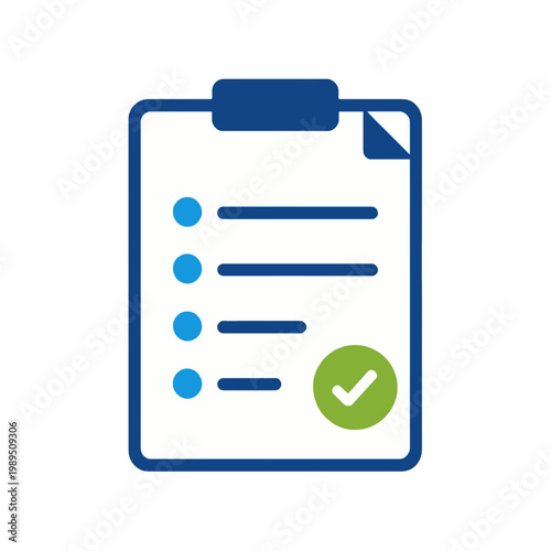 Checklist Clipboard with Green Checkmark Icon