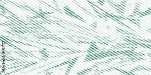 Bright Green and White Abstract Halftone Background with Dynamic Motion-Blur Texture. Vector Illustration